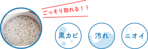 ごっそり取れる！！　カビ除菌率99/9%　黒カビ　汚れ　ニオイ